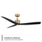 Modern Forms Fans Spinster Indoor or Outdoor Smart Ceiling Fan 3000K LED in Soft Brass/Matte Black FR-W2404-60L-SB/MB - alternate 3